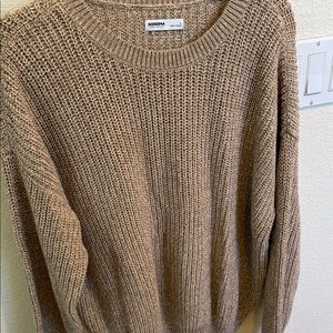 Sonoma Women's Tan Crew Neck Sweater